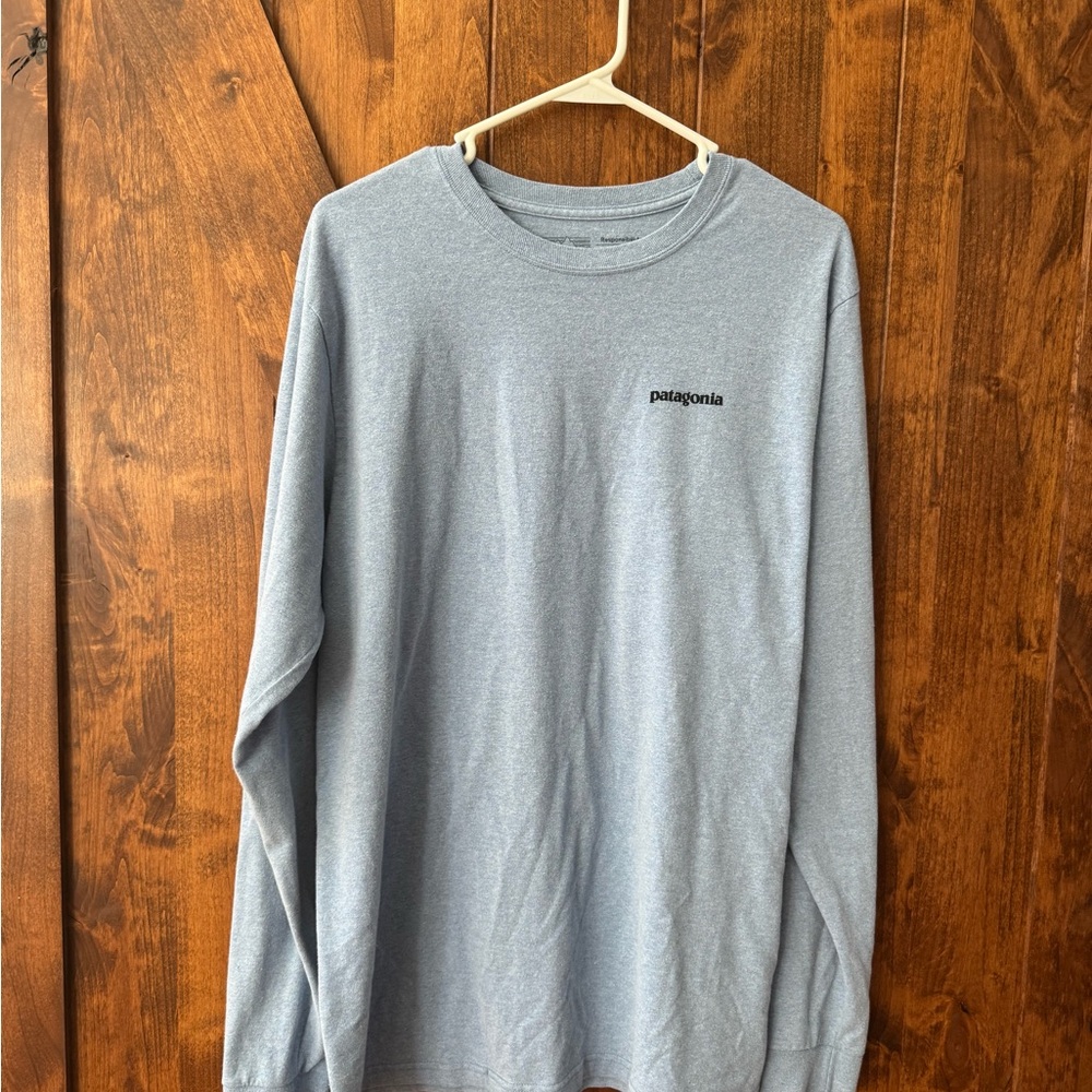 Patagonia Men's Light Blue Long Sleeve Tee